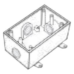 Caja Condulet FS de 3/4" ( 19.05 mm) con cuatro bocas a prueba de intemperie.