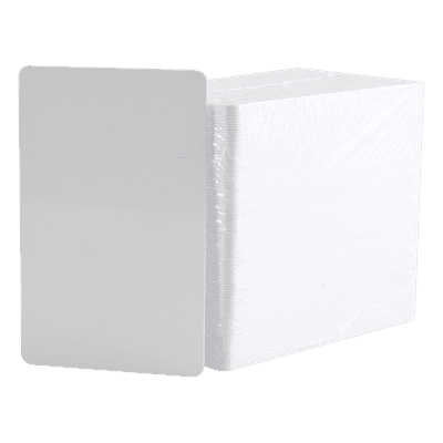 Paquete de 500 tarjetas de PVC UltraCard 30 mil CR80/ Diseñadas para impresión/ Sin Tecnología