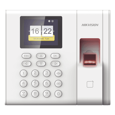Checador de Huella con Batería de Respaldo / 1,000 Huellas / 100,000 Eventos / LCD 2.4 Pulgadas / TCP-IP / USB / Lector EM 125 kHz / iVMS-4200