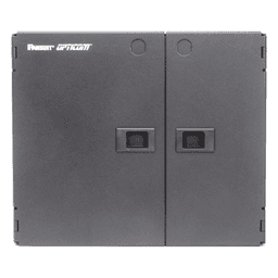 Caja de Conexión de Fibra Óptica, Para Montaje en Pared, Acepta 2 Placas FAP o FMP, Hasta 48 Fibras, Color Negro