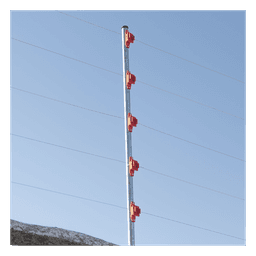 Aislador de Paso Rojo Reforzado para Cercos Eléctricos / Aislamiento hasta 18 kV / Resistente a Clima Extremo / Polipropileno y Policarbonato