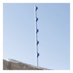 Aislador de Paso Azul Reforzado para Cercos Eléctricos / Aislamiento hasta 18 kV / Resistente a Clima Extremo / Polipropileno y Policarbonato