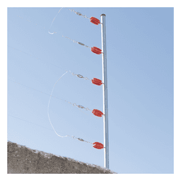 Aislador de Esquina Rojo para Cercos Eléctricos / 18 kV / Resinas Vírgenes / Resistencia 7.5-10.2 kg / Anti UV / 66 mm x 31.6 mm