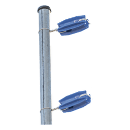 Aislador Azul de Esquina para Cercos Eléctricos / 18 kV / Resinas Vírgenes / Resistencia 7.5-10.2 kg / Anti UV / 66 mm x 31.6 mm