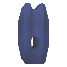 Aislador Azul de Esquina para Cercos Eléctricos / 18 kV / Resinas Vírgenes / Resistencia 7.5-10.2 kg / Anti UV / 66 mm x 31.6 mm