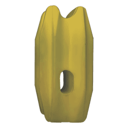 Aislador de Esquina Amarillo para Cercos Eléctricos / 18 kV / Resinas Vírgenes / Resistencia 7.5-10.2 kg / Anti UV / 66 mm x 31.6 mm