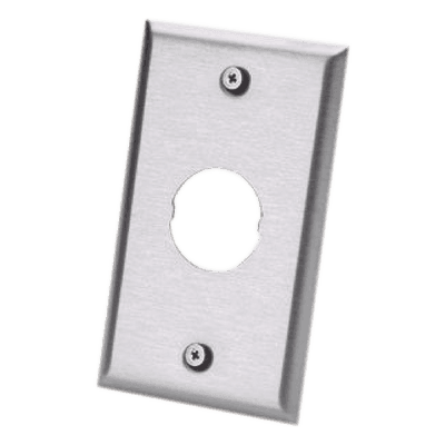 Placa de Pared IndustrialNet?, Para 1 Conector Industrial, de Acero Inoxidable