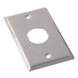Placa de Pared IndustrialNet?, Para 1 Conector Industrial, de Acero Inoxidable