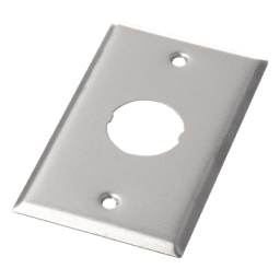 Placa de Pared IndustrialNet?, Para 1 Conector Industrial, de Acero Inoxidable