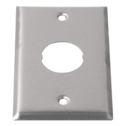 Placa de Pared IndustrialNet?, Para 1 Conector Industrial, de Acero Inoxidable