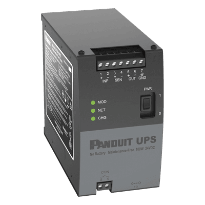 UPS Industrial de 100 Watts, 24 Vcd de Entrada, Instalación en Riel DIN Estándar de 35mm, Temperatura de operación de -40 a 60 ºC