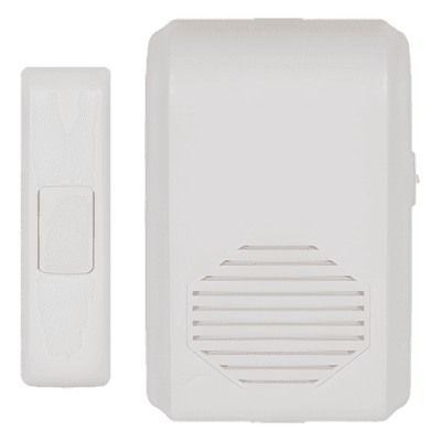 Timbre Inalámbrico Para Puerta Con 10 Tonos, Hasta 150m Linea de Vista, Con Receptor Inalámbrico Incluido, 110Vca 