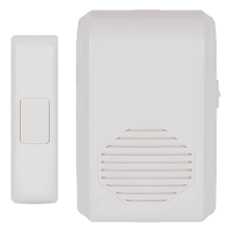 Timbre Inalámbrico Para Puerta Con 10 Tonos, Hasta 150m Linea de Vista, Con Receptor Inalámbrico Incluido, 110Vca 