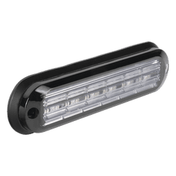 Luz Auxiliar Ultra Brillante  IP67 de 6 LEDs, Color Rojo, con mica transparente y bisel negro