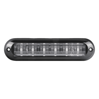 Luz Auxiliar Ultra Brillante IP67 de 6 LEDs, Color Claro, con mica transparente y bisel negro
