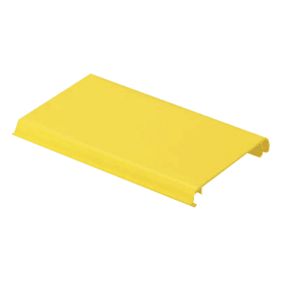 Tapa Con Bisagra a Presión Para Canaleta FiberRunner™ FR4X4YL6, de PVC Rígido, Color Amarillo, 1.8 m de Largo