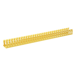 Canaleta Ranurada de PVC sin Tapa, Tipo H (Tapa Abisagrada), 2 in de Ancho, 2 in de Alto y 1828.8 mm de Largo, Color Amarillo
