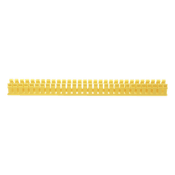 Canaleta Ranurada de PVC sin Tapa, Tipo H (Tapa Abisagrada), 2 in de Ancho, 2 in de Alto y 1828.8 mm de Largo, Color Amarillo