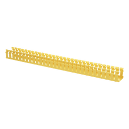 Canaleta Ranurada de PVC sin Tapa, Tipo H (Tapa Abisagrada), 2 in de Ancho, 2 in de Alto y 1828.8 mm de Largo, Color Amarillo