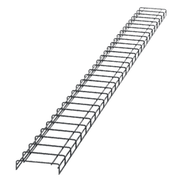 Charola para Canalización Tipo Malla / 8 in (203.2 mm) Ancho / 2.1 in (53.1 mm) Alto / 9.8 ft (3 m) Largo / Acero Pregalvanizado / Pintura Electroestática Negra