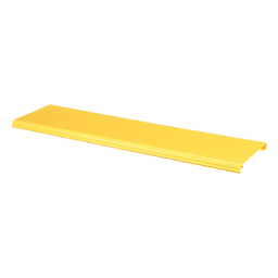 Tapa con Bisagra para Canaleta / PVC Rígido UL 94V-0 / Longitud 2 m (6.6 ft) / Radio de Curvatura 2' (0.6 m) / Color Amarillo / Sistema QuikLock