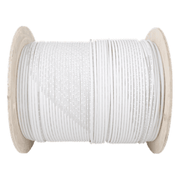 Bobina de Cable Blindado S/FTP de 4 Pares, Cat7, Inmune a Ruido e Interferencias, LSZH (Bajo Humo, Cero Halógenos), Color Blanco, Bobina de 500 Metros (1640 Pies)