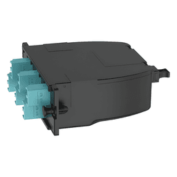 Casete OptiCom de Fibra Óptica Multimodo OM4, Con Conector MPO a 6 LC Duplex, Polaridad Método A, Pérdida de Inserción Estándar