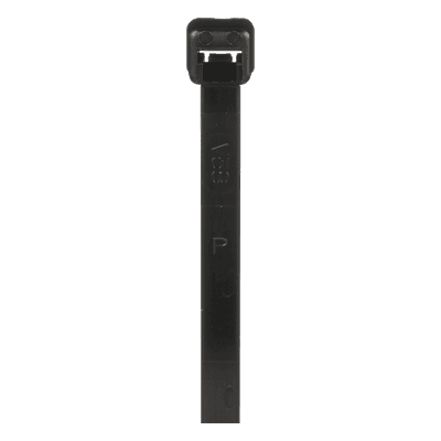 Cincho de Nylon 6.6 de Bloqueo, 188 mm largo x 4.8mm ancho, Color Negro, Exterior Resistente a Rayos UV, Paquete de 1000pz