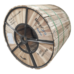 Carrete de 4 km de Fibra Óptica Aérea Figura 8 G.652D, Monomodo de 24 Hilos, Exterior, Span 100, Loose Tube