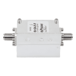 Protector RF Coaxial A 75 Ohms +24VDC Con Conector F Hembra De 300 MHz - 2.5 GHz