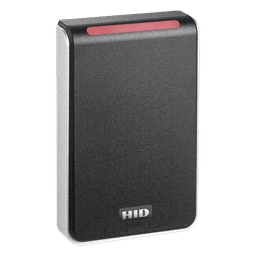 Lector de Control de Acceso / Multitecnología SEOS, iCLASS, MIFARE, HID Proximity / Interfaz Wiegand y RS-485 / Montaje en Marco o Superficie Plana / LED Tricolor y Audio