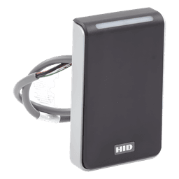 Lector de Control de Acceso / Multitecnología SEOS, iCLASS, MIFARE, HID Proximity / Interfaz Wiegand y RS-485 / Montaje en Marco o Superficie Plana / LED Tricolor y Audio
