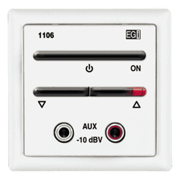 Módulo De Entrada Para Señal De Audio Auxiliar Con Encendido/Apagado Y Regulación De Volume, Color Blanco