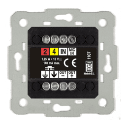 Módulo de Control de Audio / Pulsador de Encendido con Piloto / Regulador Digital 80 Pasos / Automezcla 5 Unidades / Salida 1.25 W RMS