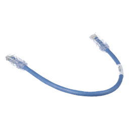 Cable de Parcheo TX6, UTP Cat6, 24 AWG, CM, Color Azul, 0.3 Metros (1 Pie)