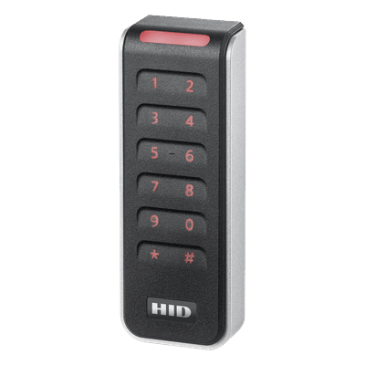 Lector de Control de Acceso con Teclado Capacitivo / Multitecnología SEOS / Salida Wiegand y OSDP / 12 VCC / 1.78 x 4.79 x 0.85 pulgadas