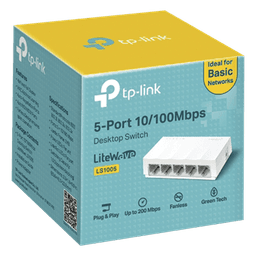 Switch para escritorio 5 puertos 10/100Mbps 