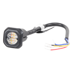 Lámpara oculta LED / Bajo perfil / Ámbar claro / 12-24 VDC / SAE Clase I / 98 patrones / Montaje empotrado