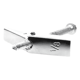 Sujetador Mariposa / Tornillo 1/8" (3 mm) / Bronca 3/8" (10 mm) / Largo 2" (51 mm) / Carga 12 kg en Tablaroca