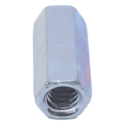 Cople hexagonal roscado cuerda maquina galvanizado de 6.5 mm (1/4")
