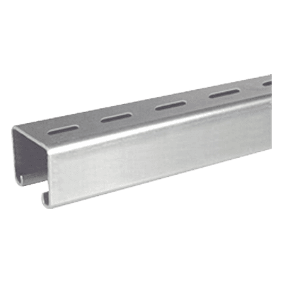 Unicanal Perforado 4 x 4 cm x 3 m / Calibre 16 / Galvanizado Electrolítico.