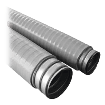 Tubo Flexible tipo Liquidtight de 1/2" (13 mm). Acero + PVC. Rollo de 50 Metros.