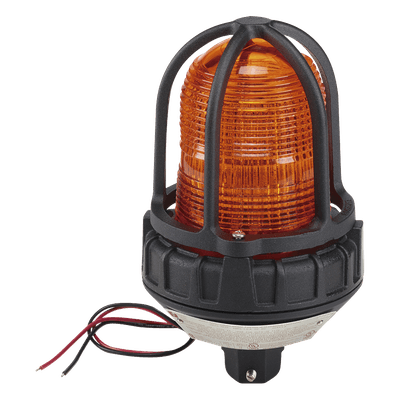 Luz estroboscópica para ubicaciónes peligrosas,  montaje tipo tubo, 12-24 VCD, color Ámbar
