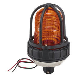 Luz estroboscópica para ubicaciónes peligrosas,  montaje tipo tubo, 12-24 VCD, color Ámbar