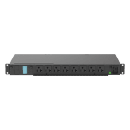 PDU Monitoreable Horizontal / 8 Salidas NEMA 5-20R / Entrada NEMA 5-15P / 120 Vca / 15 A / 1UR 19 in