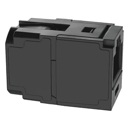 Módulo Acoplador / Mini-Com / Categoría 6A / RJ45 a RJ45 / Negro / PoE++ / 2500 Ciclos