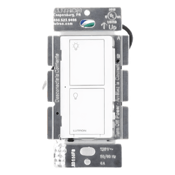Interruptor on/off inalámbrico de pared para iluminación y ventiladores, 120 V, requiere neutro, control con Pico o desde la app con Smart Bridge, Caseta Wireless