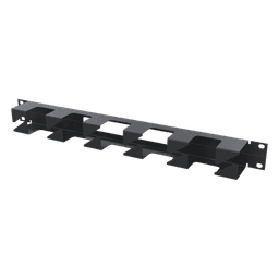 Organizador de Cables Horizontal / 19" / 1U / Acero / Capacidad 22 Cables Cat 5e