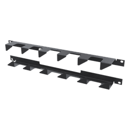 Organizador de Cables Horizontal / 19" / 1U / Acero / Capacidad 22 Cables Cat 5e