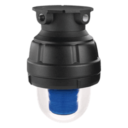 Luz estroboscopica a prueba de explosiones UL y cUL para Clase I, División 1, Grupo C y D; Clase I, División 2, Grupos A y B; Clase II, División 1, Grupos E, F y G; Clase III, 24 VCD, Color Azul, Montaje no incluido